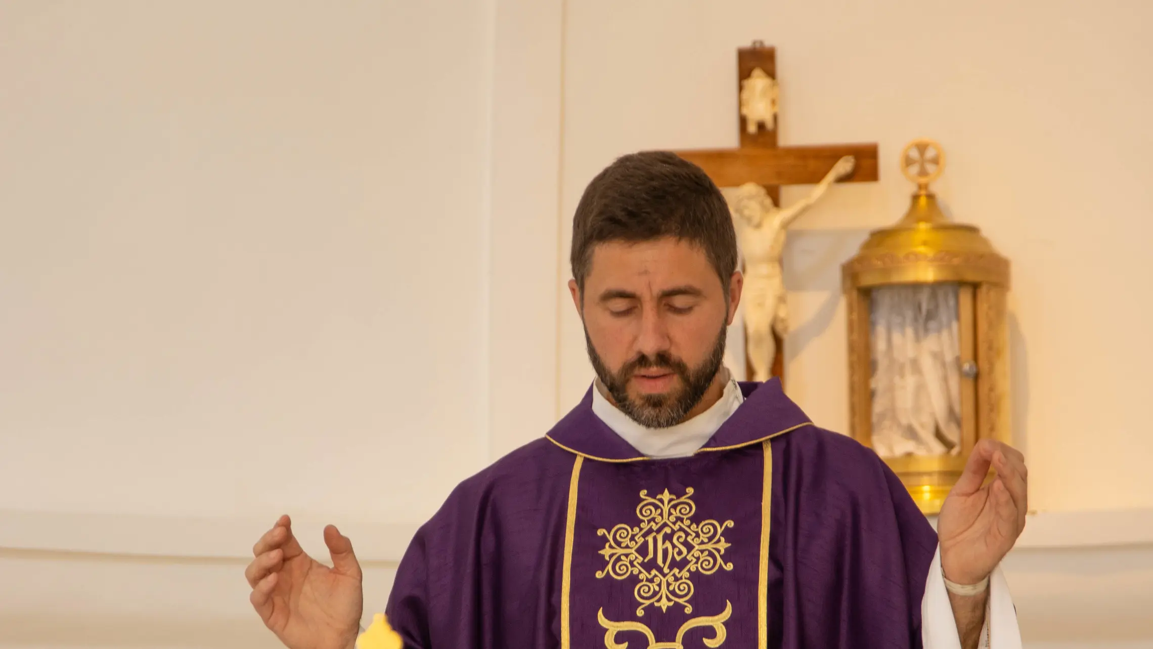 Fr. Joseph Celebrating Mass at John Paul
