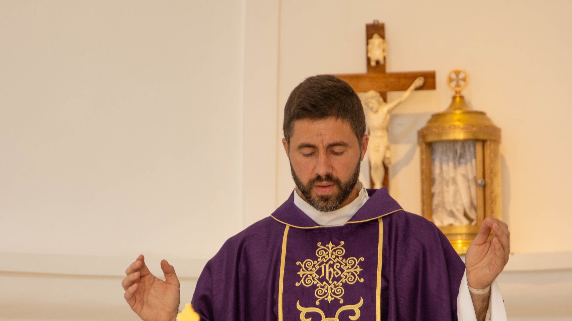 Fr. Joseph Celebrating Mass at John Paul