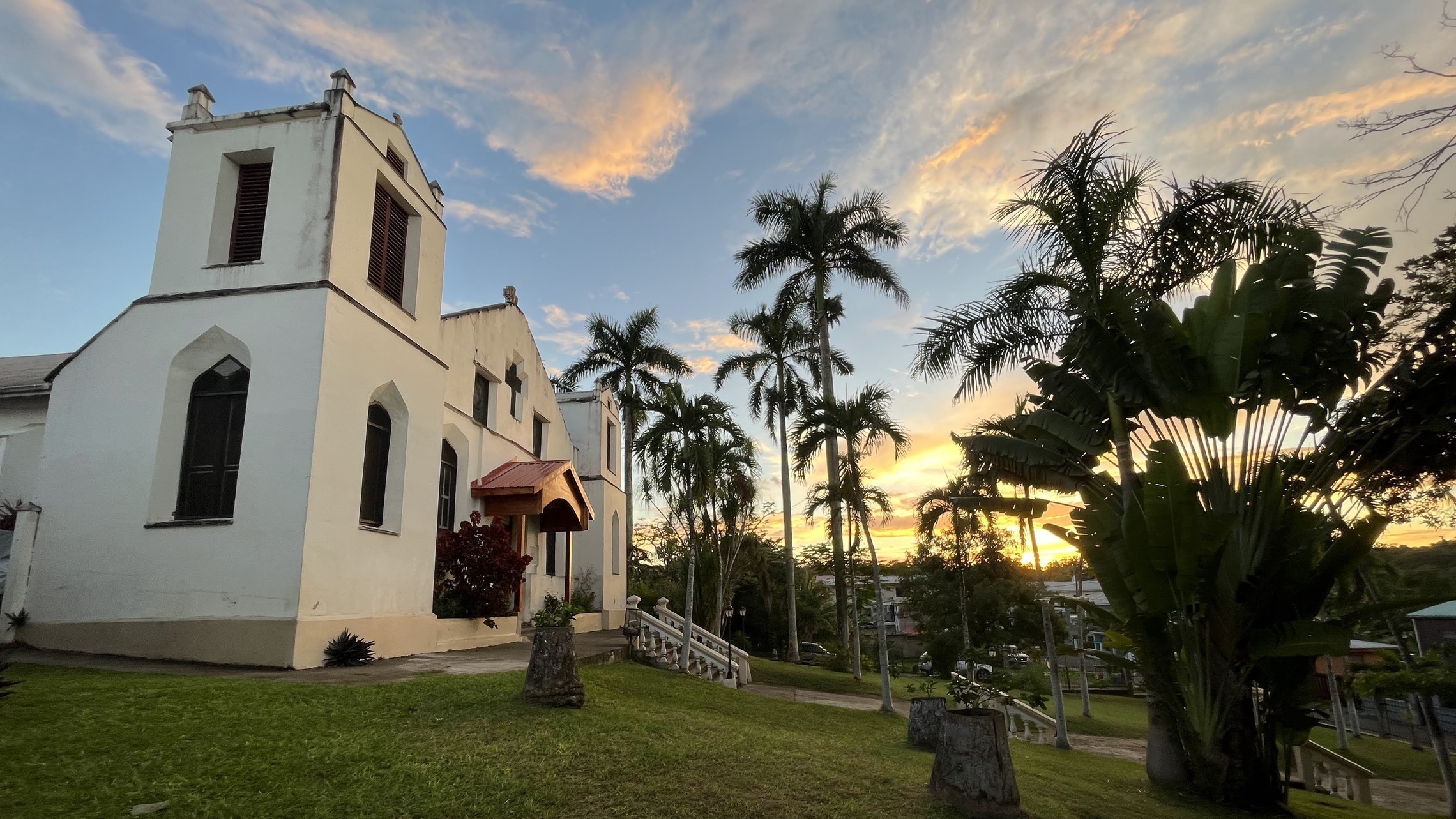 Our Lady of Mt. Carmel Parish at sunset.